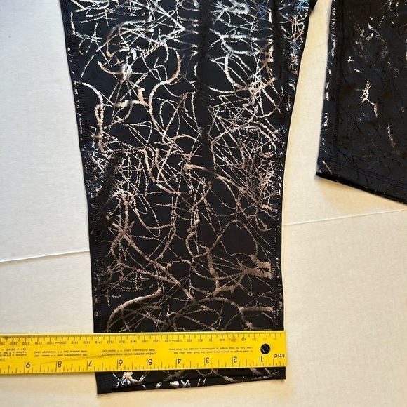 Ideology Athletic Metallic black crop legging NWT Sz-2X F2 - Picture 6 of 8